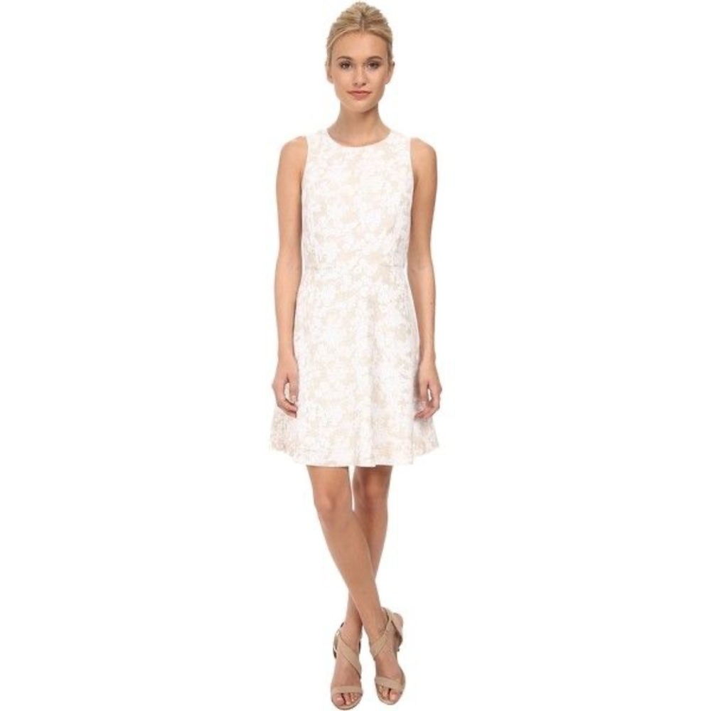 Kensie Floral Neutral Tone Dress NEW Size Small